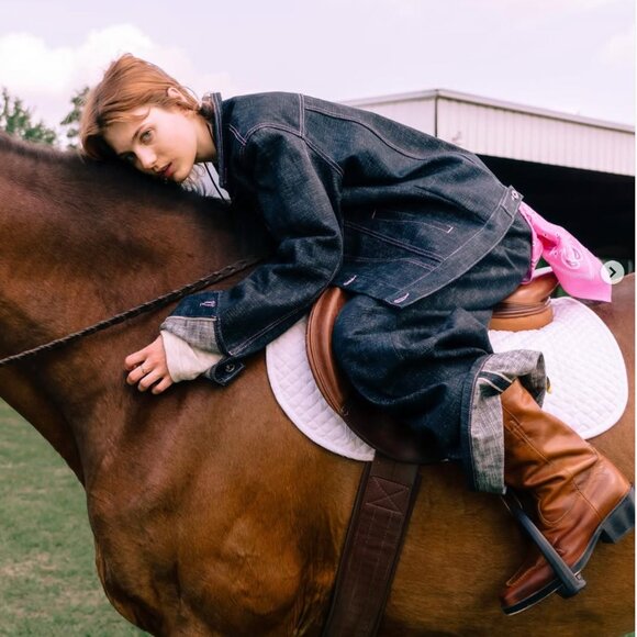 Elysian Brown Distressed Handmade Cowboy Riding Boots - Brand New in Box - Picture 3 of 8